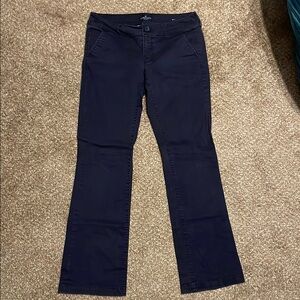 American Eagle Outfitters Navy Pants with Branded Label